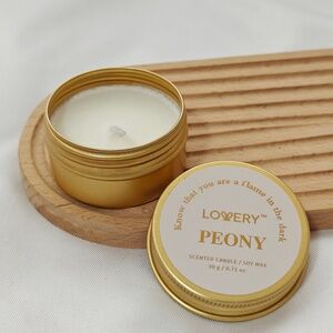 New Lovery Peony Soy Wax Candle Mini Size 0.71 oz/ 20g